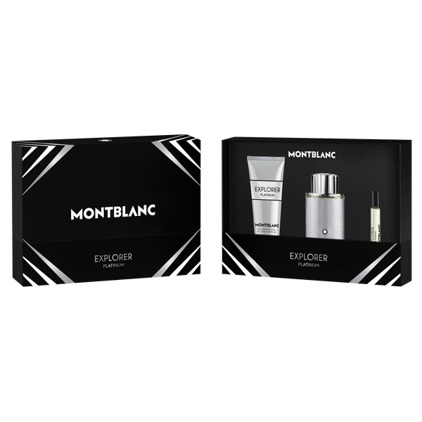 Montblanc Explorer Platinum Set 100ml EDP+7.5ml Travel Spray+100ml Showergel