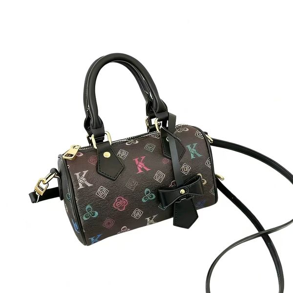 Women's Handbag Leather Shoulder Handbag Printed Pillow Bag