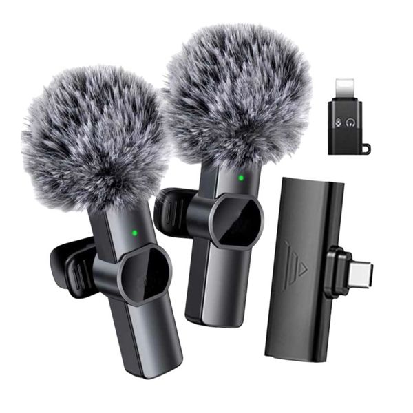 Wireless Lavalier Microphone 2 in 1 Wireless Microphone