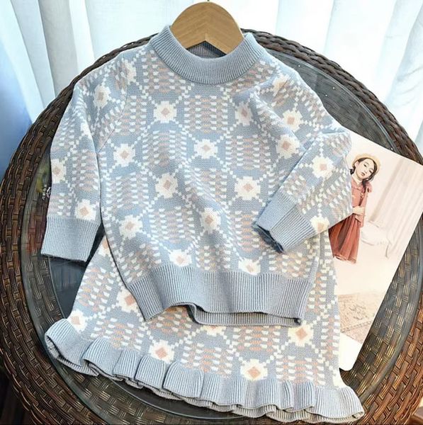 Kari Knit Sweater Set Kids Children Winter Dress