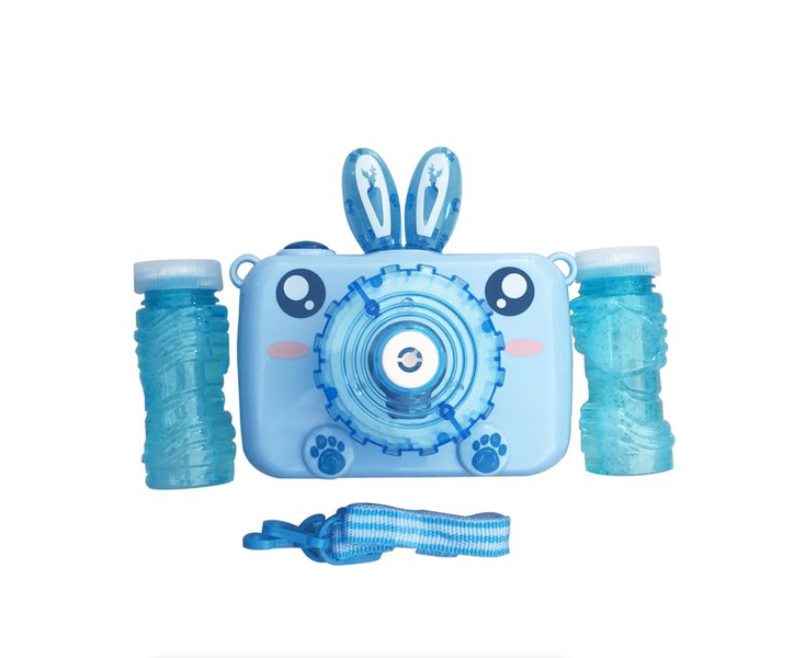 Colorful Lights Bubble Camera For Kids - Blue