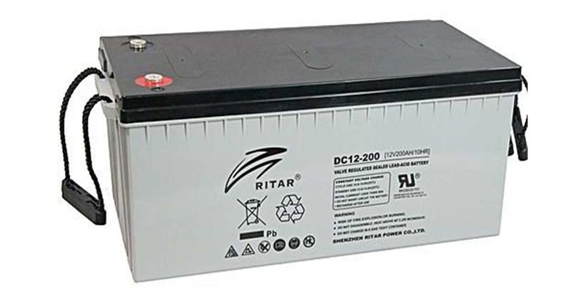 RITAR-DC12V 200Ah - 12v Lead Acid Deep Cycle Battery
