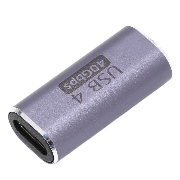 40Gbps 100W Aluminum Alloy Type C Female to Female Adapter Extender for Tablet &amp; Mobile Phone