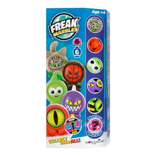 Freak Marbles Set of 6 Marbles &amp; Skins V2