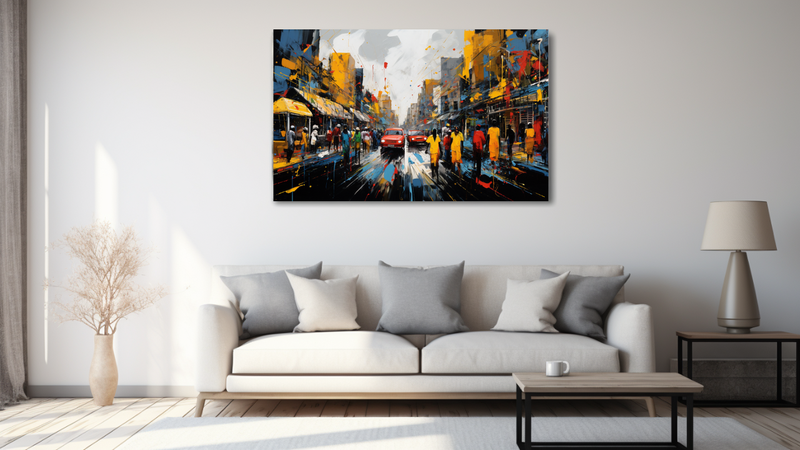 Canvas Wall Art - Urban Commotion Abstract - MT0485
