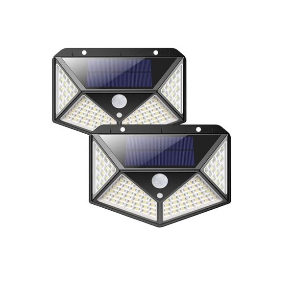 2PC 100 LED Motion Sensor Solar Outdoor Lights