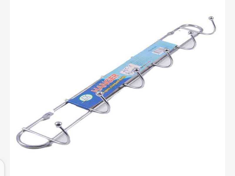 Wall Mounted Hook Rack With 6 Hooks