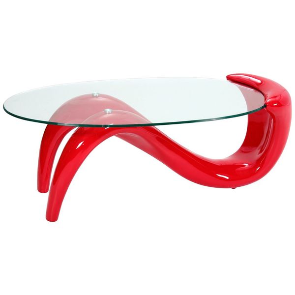 Coffee Tables - Tempered Glass - Red