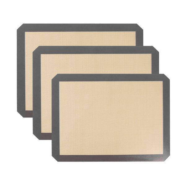 Reusable Non-stick Silicone Baking Mat Sheet Set - 3-Piece