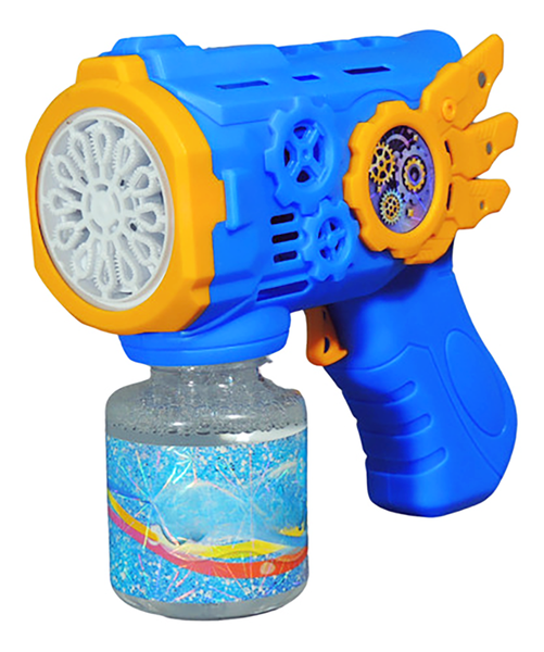 12 hole Bubble Gun Blower - Blue and Yellow
