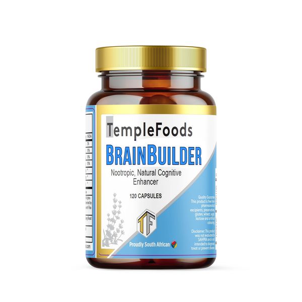 Temple Foods Brain Builder. Nootropic Natural Cognitive Enhancer