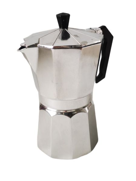 9 Espresso Cup Silver Aluminium Stove Top Coffee Maker - Umlozi