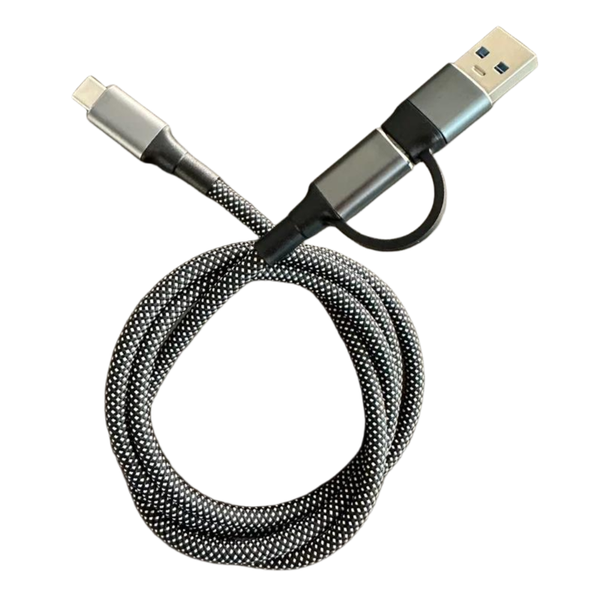 2 in 1 Data Cable High Speed Type C Charging Cable Cord