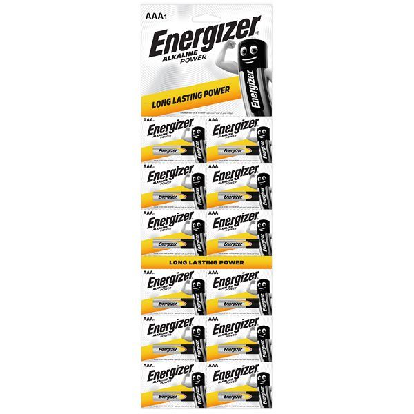 Energizer Power Alkaline AAA Card 1 Strip 12