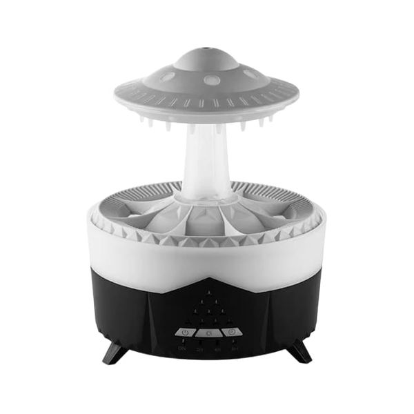 Portable Cloud Rain Water Drip Colorful Flame Air Aroma Diffuser Humidifier