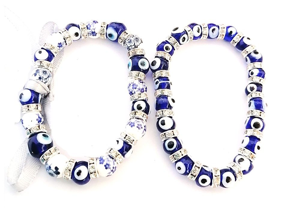 Receive 2 Evil Eye Amulet bracelets 8/10mm beads Shop Today. Get it