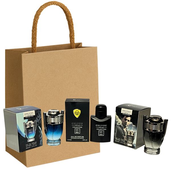 Onlyou No. 884, No. 835 &amp; No. 864 - 3x30ml Men Perfume Set &amp; Gift Bag COMBO