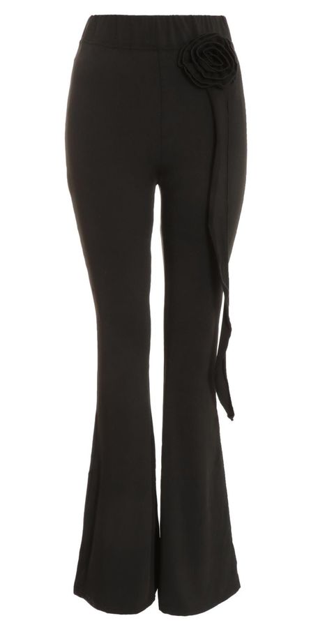 Quiz Ladies - Black Corsage Flared Trousers | Shop Today. Get it ...