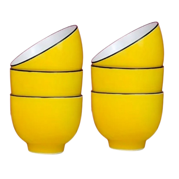 Yellow Cereal Bowls- 6 Pieces
