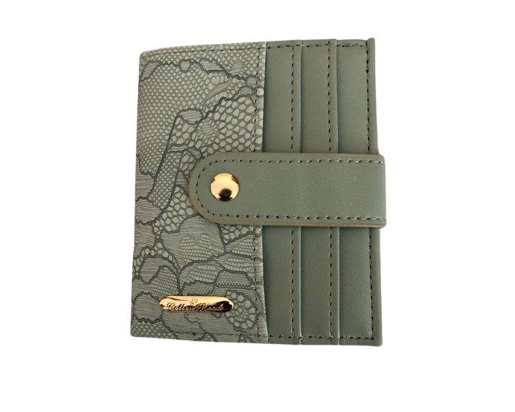 Cotton Road Elegant Faux Leather Bi-Fold Wallet with Snap Closure