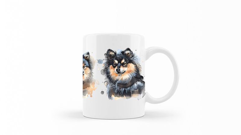 Keeshond Printed Coffee Mug