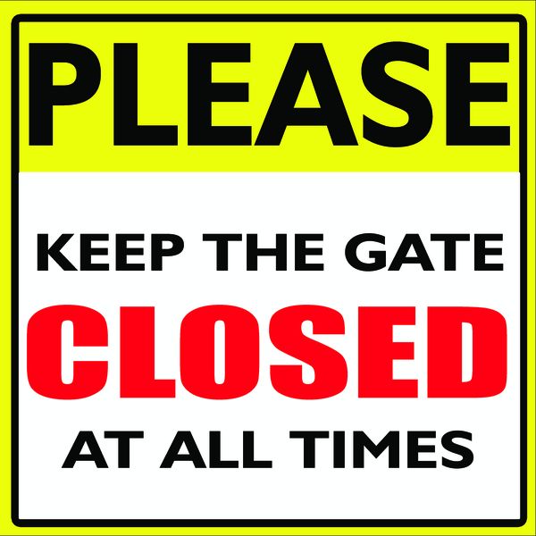 Please Keep the Gate Close Sign-290x290mm