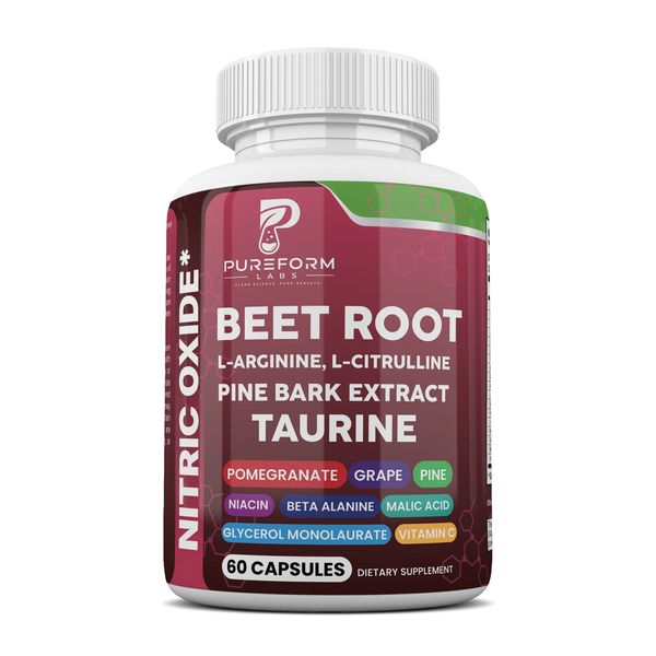 Beet Root, L-Arginine, L-Citrulline, Pine Bark Extract, Taurine Capsules