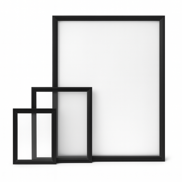 Black Photo Frame Set (A1 + A3 + A4)