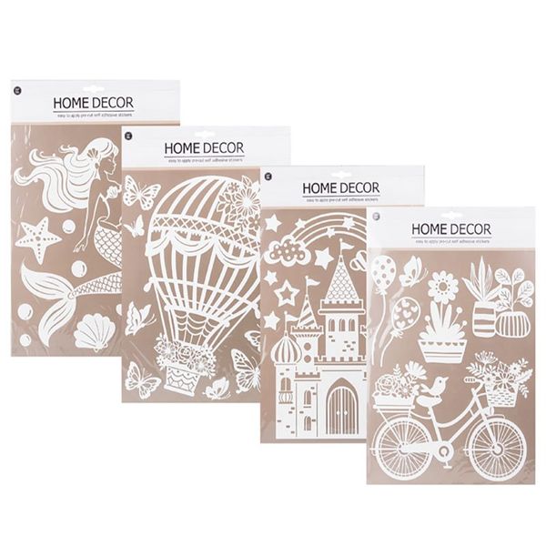 Bulk Pack x 4 Stickers Room Decor With Glitter