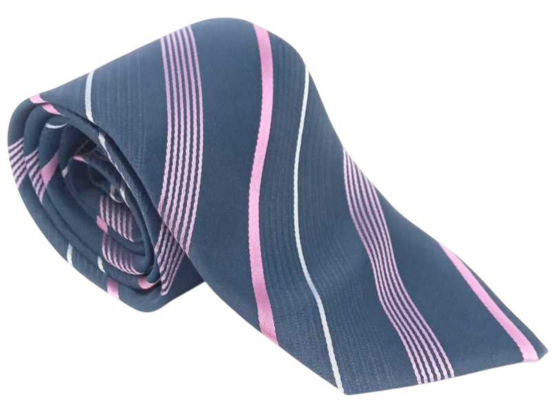 Silviano Men's Striped Silk Tie - Timeless Sophistication, Effortless Style