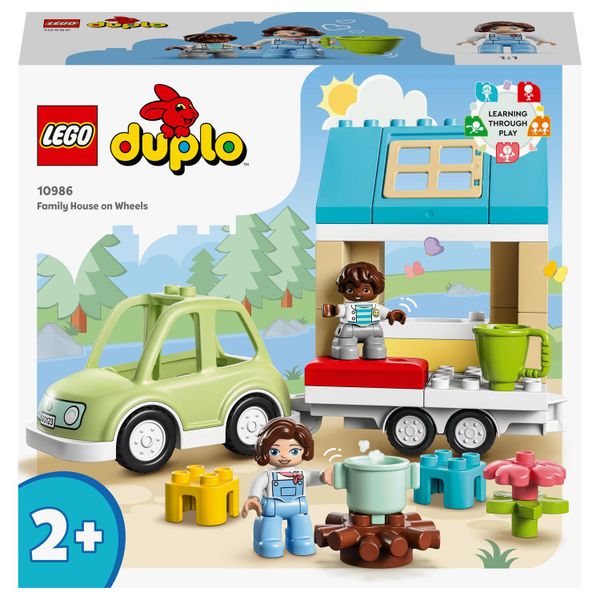 LEGO® DUPLO® Town Family House on Wheels 10986 Building Toy Cars; Educational Toys for Toddlers (31 Pieces)