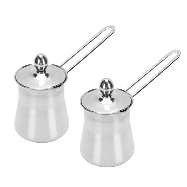 2 Coffee Pots, Milk And Butter Thermos Flasks, Melting Pot For Stove