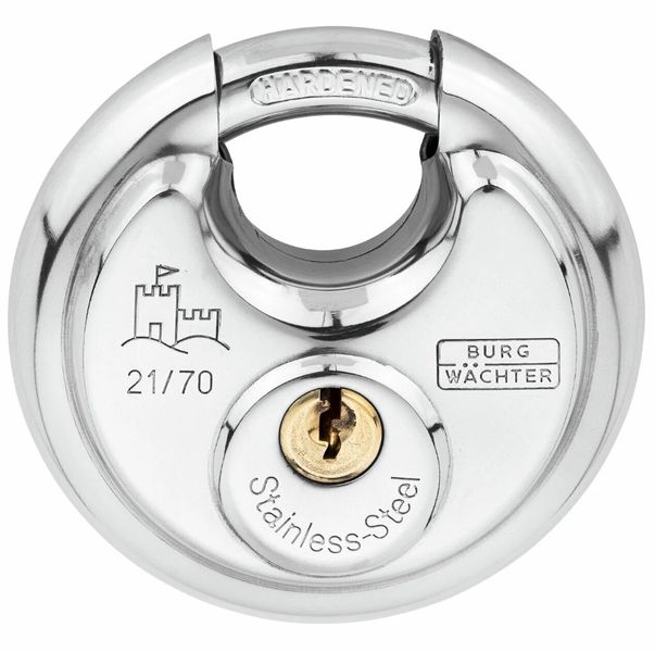 Burg-Wachter Stainless Steel Round Shackle Lock