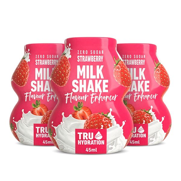 Tru Hydration Milkshake Enhancer Strawberry - 45ml (3 Pack)
