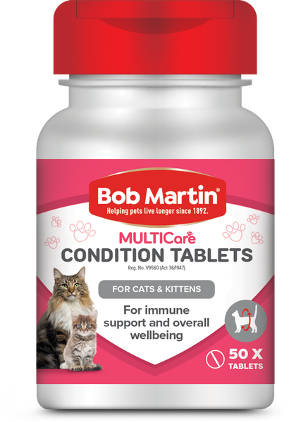 BOB MARTIN Multicare Conditioning Tablets for Cats &amp; Kittens 50's