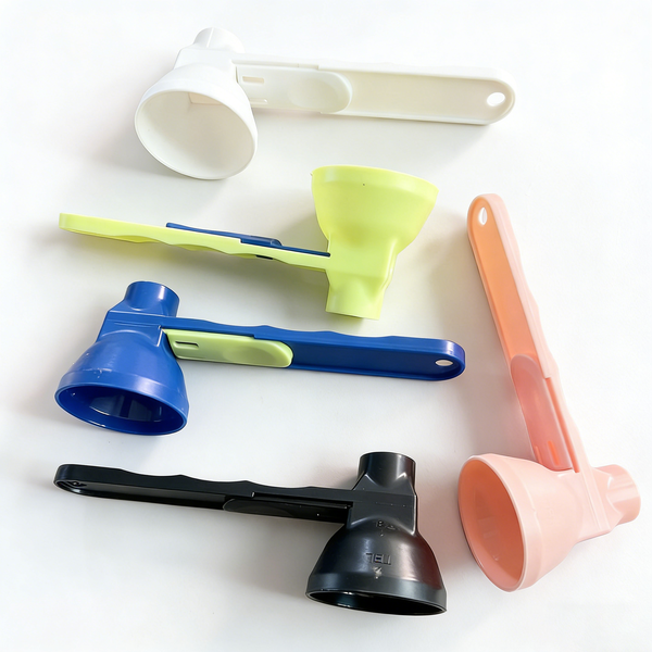 Protein &amp; Coffee Powder Anti-Spill Scoop - 5-Color Funnel Spoon Set