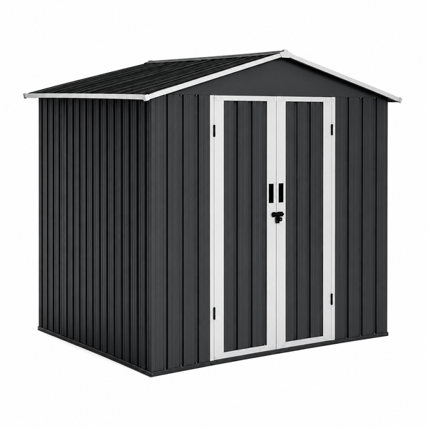 Metal Garden Storage Shed - Lockable, Weather-Resistant - 1.8m x 1.2m