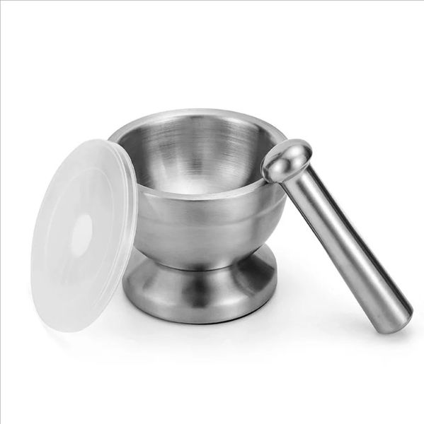 Lilhe Stainless Steel Spice Metal Mortar &amp; Pestle