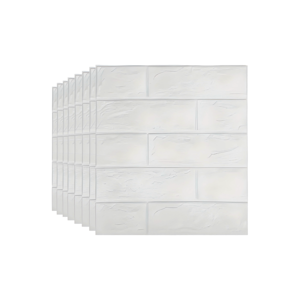 10pcs Self-Adhesive Brick Wall Decor - 38.5×35cm Waterproof Foam Panels