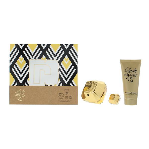 Paco Rabanne Lady Million 3 Piece Set: EDP 80ml (Parallel Import)