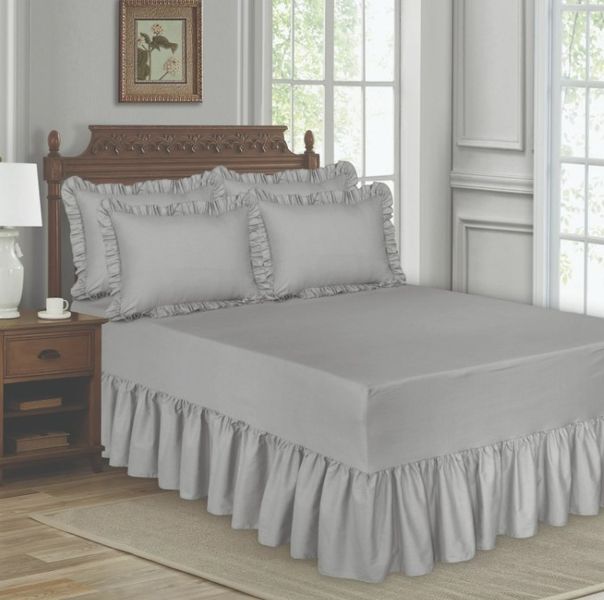 Frilled Valance Fitted Sheet-Easybed sheet Set polyster - 5 Pack Dusty Pink