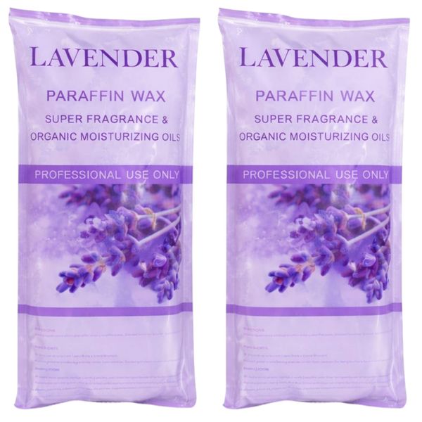 2 Pack Lavender Paraffin Wax Block 453g - Deep Moisturising, Hand - Feet