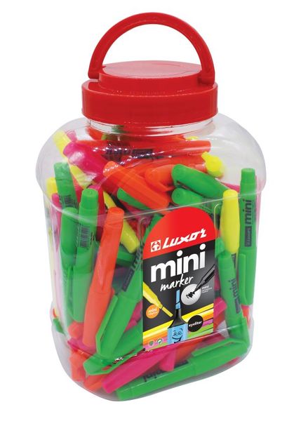 Luxor Mini Bright Highliter Jar 100Pcs