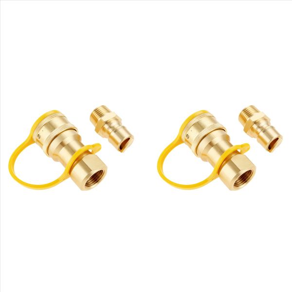 1/2 Inch Solid Brass Gas Propane Quick Connect Disconnect Adapter