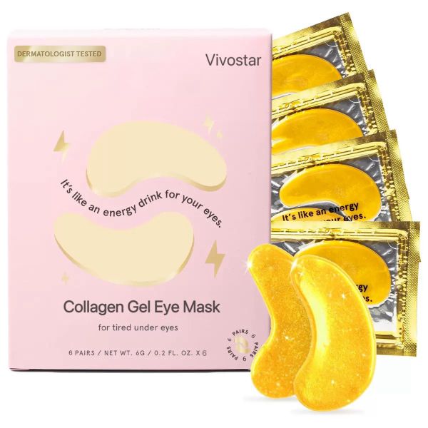 Collagen Gel Eye Mask for Dark Circles, Puffy Eyes, Wrinkles, Undereye Bags