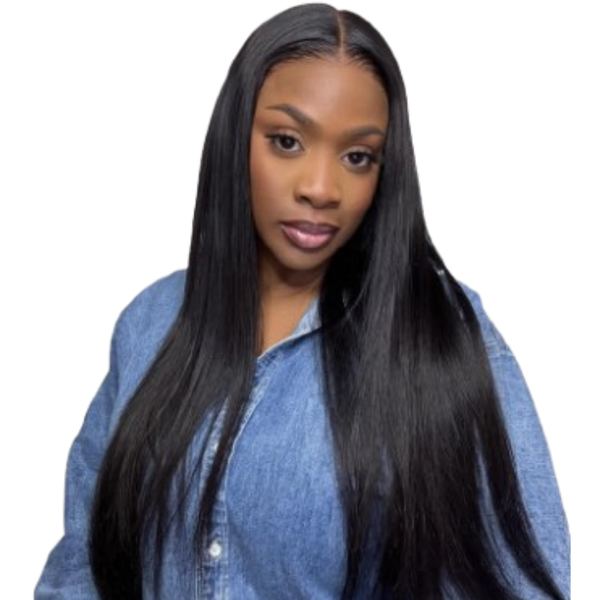 Black Peruvian Hair Full Frontal Wig.