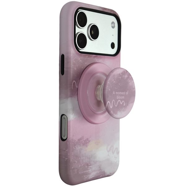 Pink Bloom Grip Phone Case With Pop Holder - Compatible With IPhone