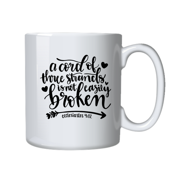 Cord of 3 Strands Christian Theme Birthday Christmas Gift Mug Cup 402