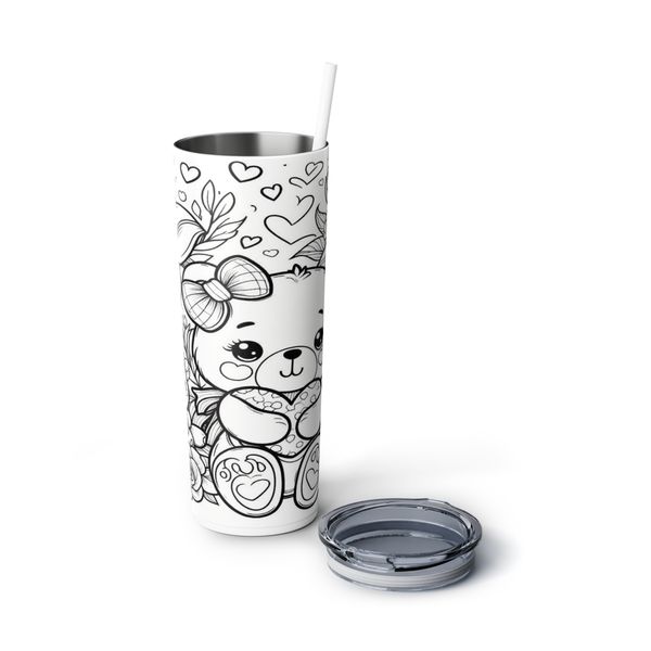 Bunny 20oz Black &amp; White Stainless Steel Tumbler