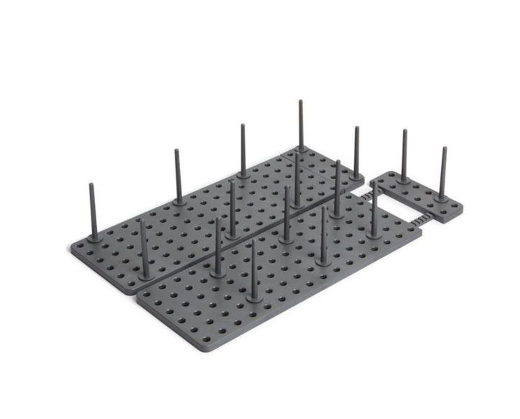 Set Of 2 Adjustable Kitchen Drawer Organizer Rack - Charcoal